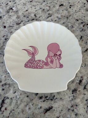 Valfre Pink Mermaid Shell Trinket Dish